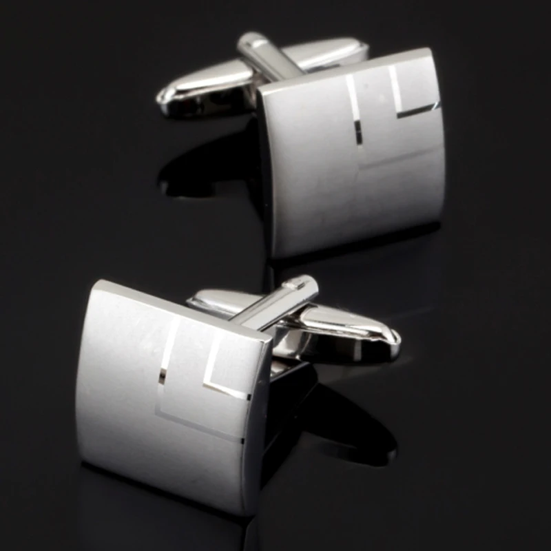 

Free shipping, high quality men's shirt cuff links, brand new fashionable laser metal cufflinks, French wedding shirt buttons.