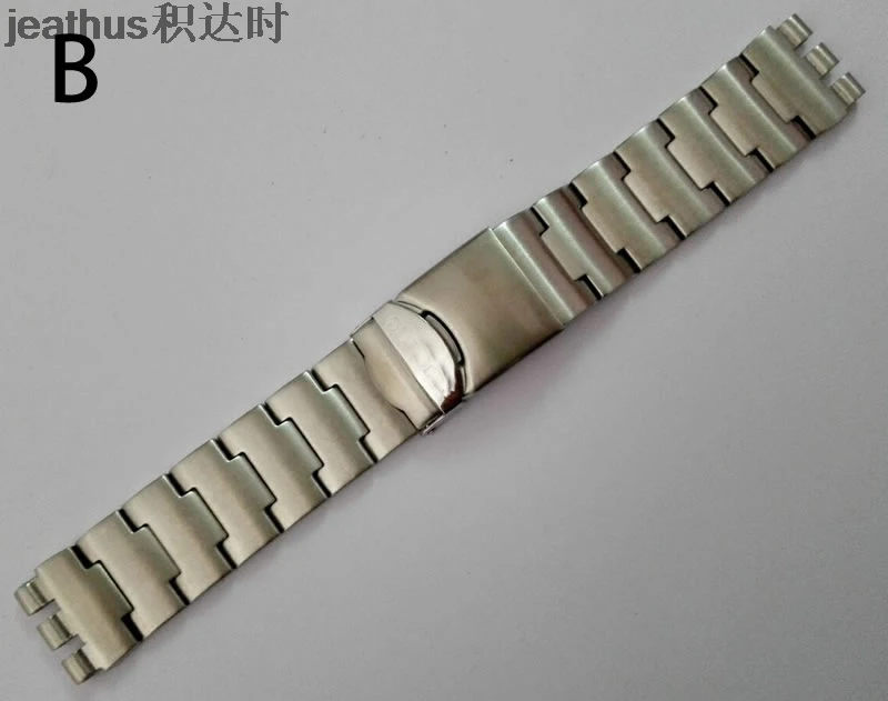 Jeathus Ремешки для наручных часов Замена для swatch стальной ремень ycs410gx 438 511 19 мм нержавеющая сталь Ремешок ирония человек браслет часы