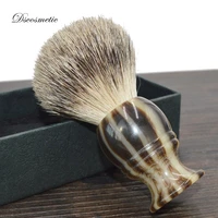 ds 24mm super badger hair knots horn shaving brush barber resin handle for man shave beard face cleaning brushes