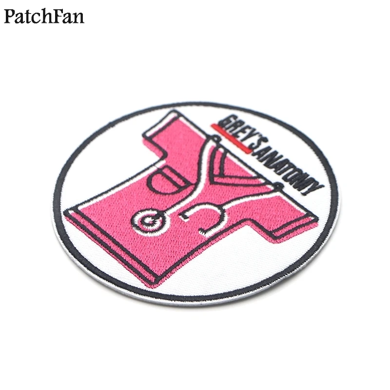 20 шт./лот Patchfan серый Анатомия медсестра письмо Вышивание значки самодельные вышитые гладить на нашивки одежда кошелек значок стикеры A1727