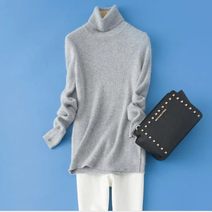 Cashmere Sweater Women Turtleneck Pullover Ladies Sweaters Shirt Hot Sale Wool knitted Female Warm Tops Clothing | Женская одежда