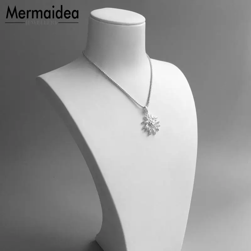 Кулон Edelweiss 2020 посеребренный Модный Ювелирный Стиль Bijoux Ожерелье трендовые