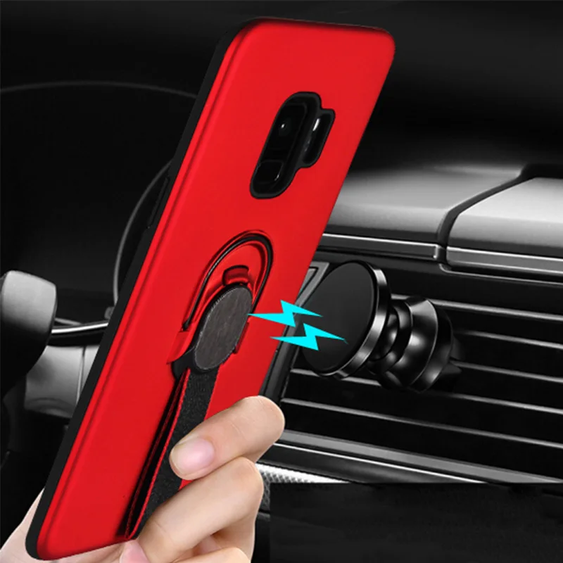 For Samsung S7 edge S8 S9 S10 Plus Silicon Soft TPU PC Ring Ribbon Hoder Car Magneitc for Lite Cases Cover Fundas Capa Coque | Мобильные