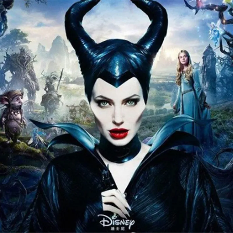 Maleficent рога косплей маска головные уборы Черная Королева шлем головной убор Хэллоуин маскарадные реквизиты для вечеринки
