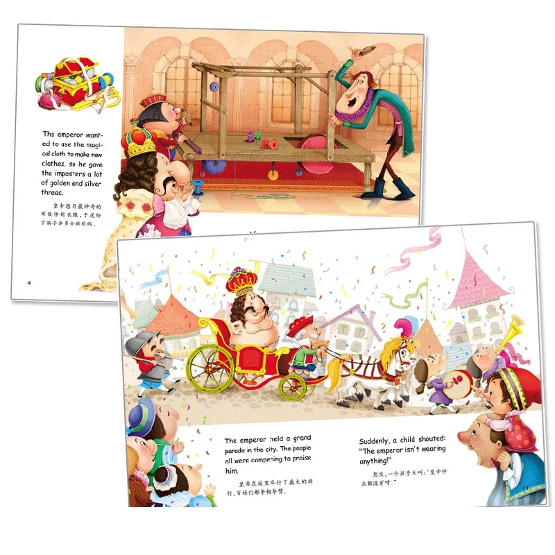 10 шт./компл. двуязычная книга для прослушивания и чтения на китайском английском