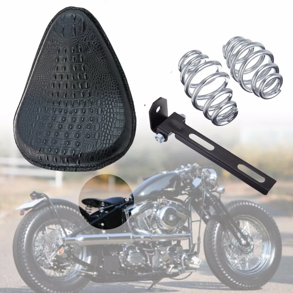 Bobber сиденье черный мотоцикл соло с пружинами крепёжный Кронштейн для Harley Honda Yamaha