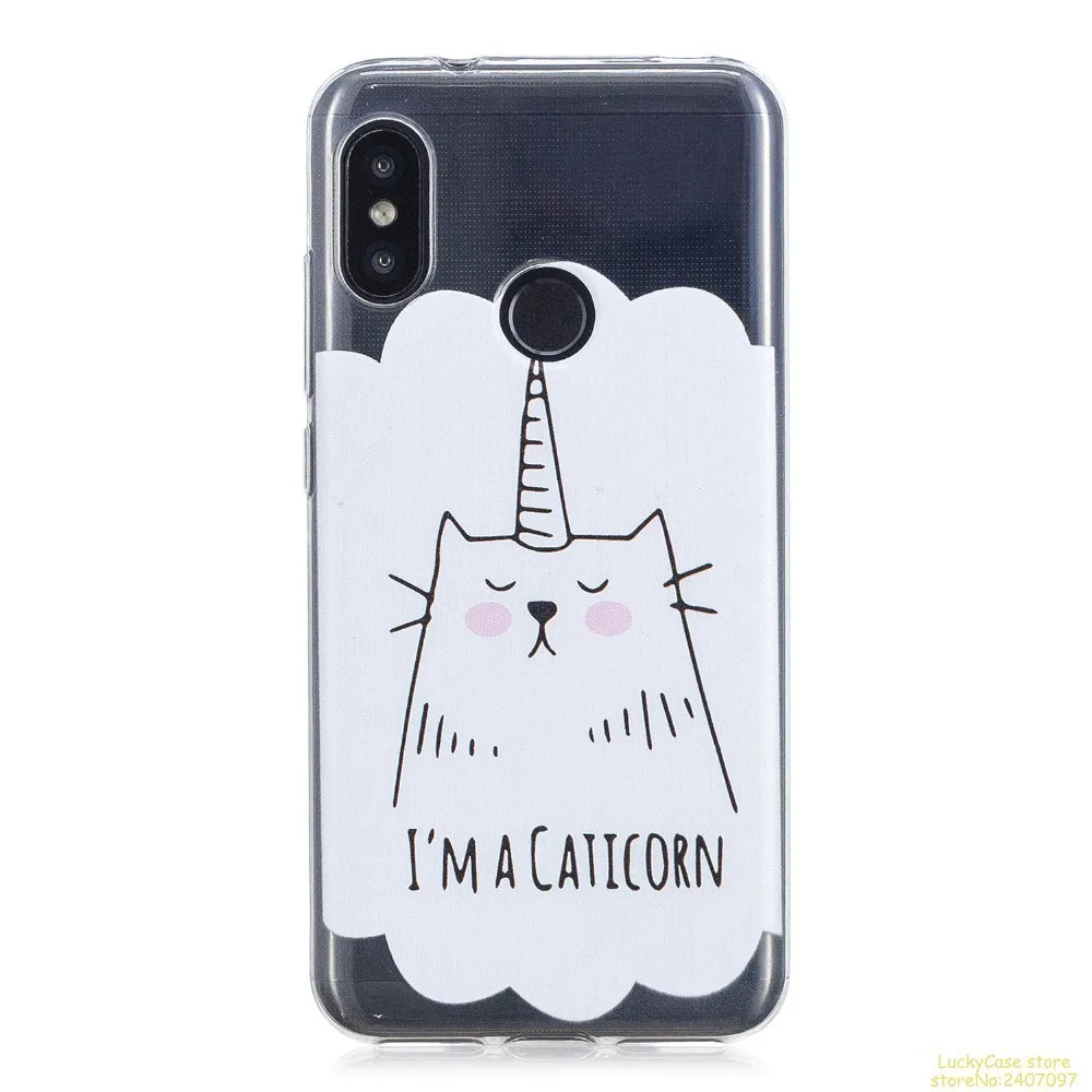 Высокого качества силиконовый чехол для Xiaomi A2 Lite телефон случаях мультфильма