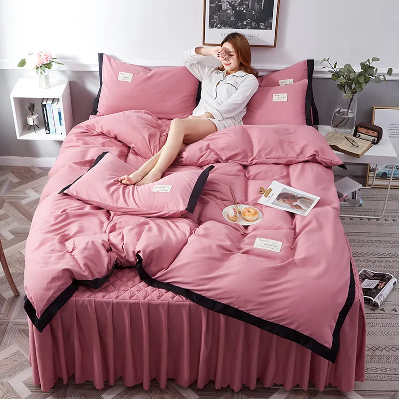 Комплект постельного белья в стиле принцессы из 4 предметов пододеяльник