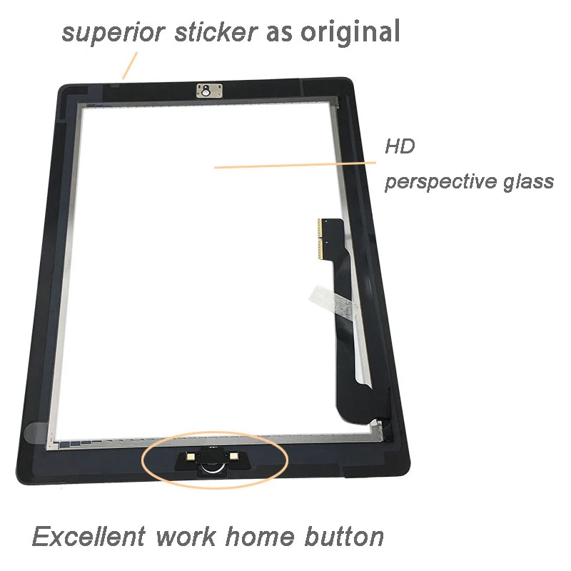 10 шт. сенсорная панель для планшета iPad 3 A1416 A1430 A1403 стеклянная дигитайзера замены