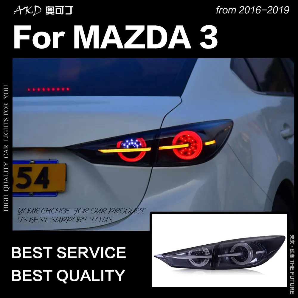 AKD автомобильный Стайлинг для Mazda 3 задние фонари- Мазда 3 Axela светодиодный задний фонарь светодиодный DRL тормозной сигнал заднего хода авто аксессуары