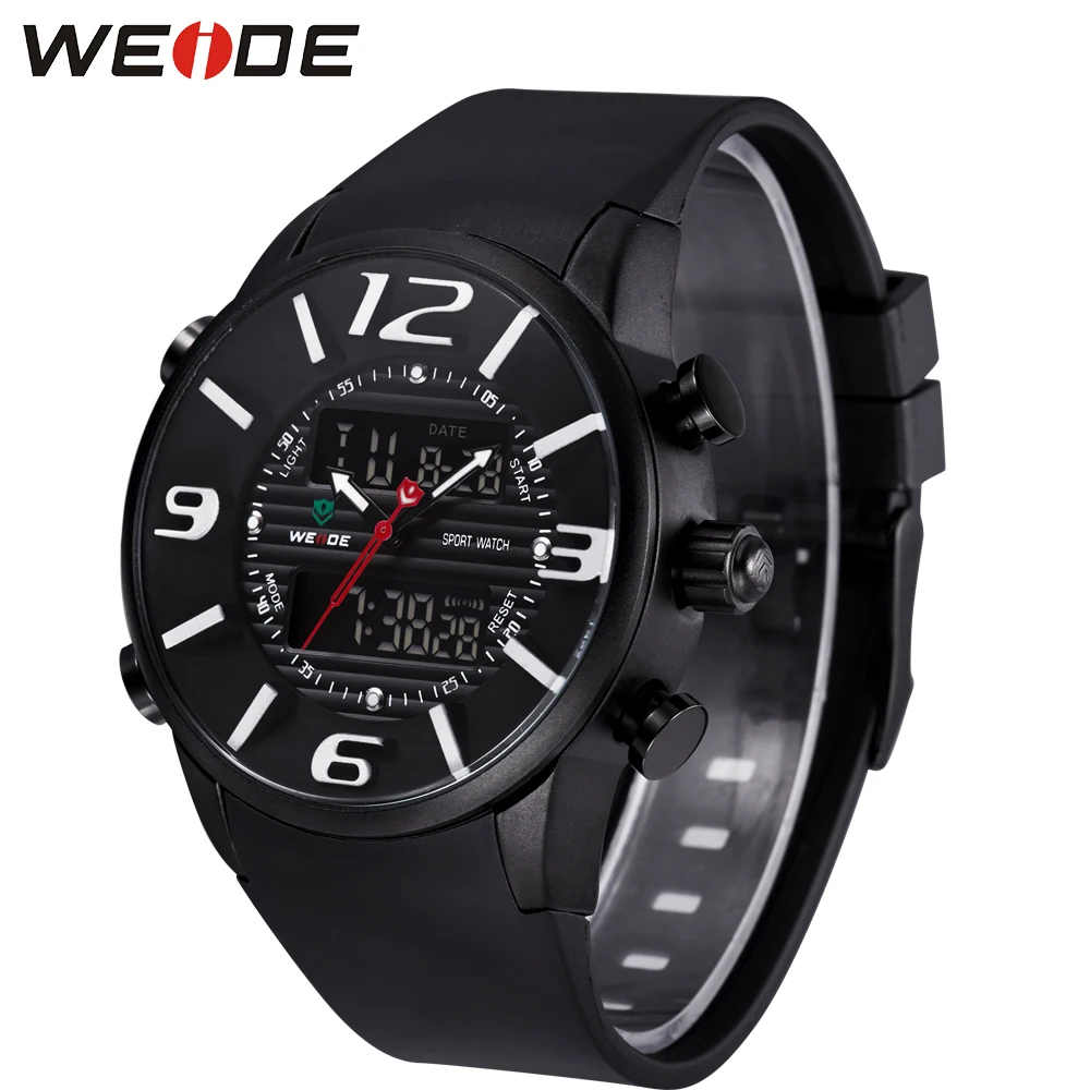 Новинка 2017 года белый WEIDE Мода Повседневная часы Водонепроницаемый ЖК-дисплей