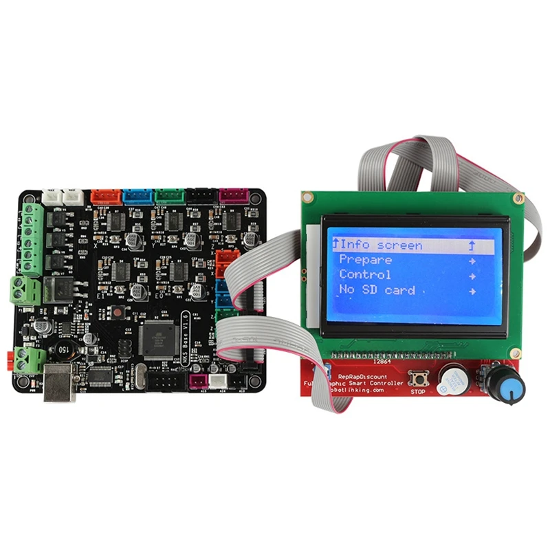 3D-принтеры комплект для материнской платы Mks V1.6 + 12864Lcd совместим с Mega2560 Ramps1.4 |