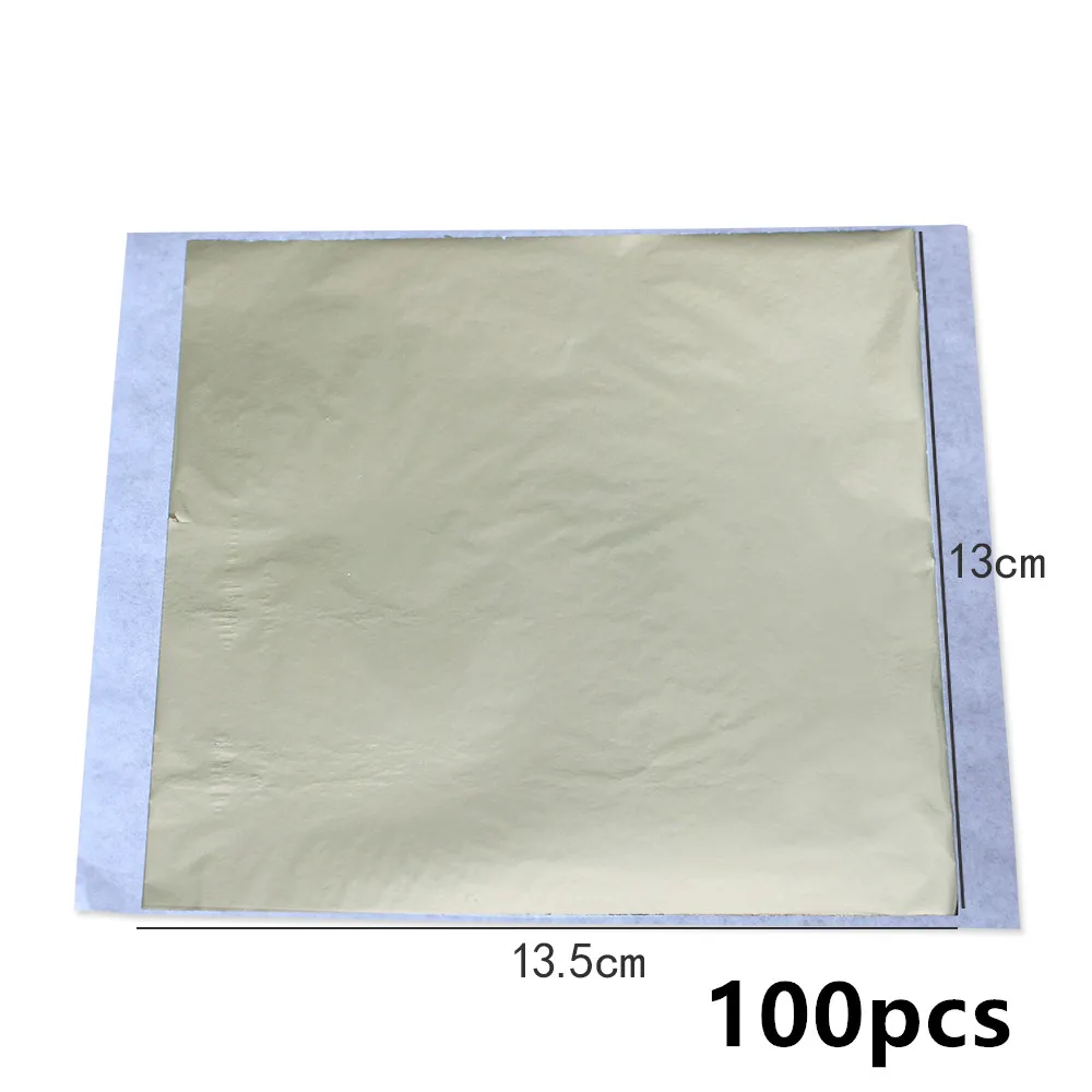 100 шт Тайваньская захватывающая Серебряная блестящая имитация серебряного листа