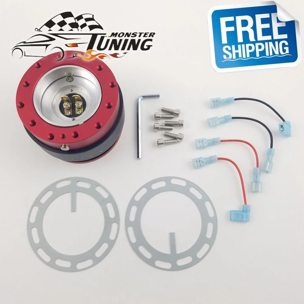 Free Shipping Universal MO Aluminum Car Auto Steering Wheel Quick Release Hub Adapter Snap Off Boss Kit Accessories | Автомобили и