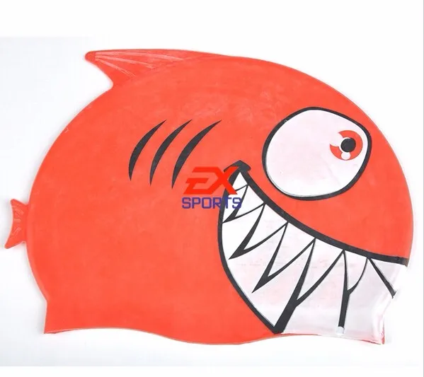 150X новая детская шапочка для плавания в бассейне с рисунком акулы и рыбы