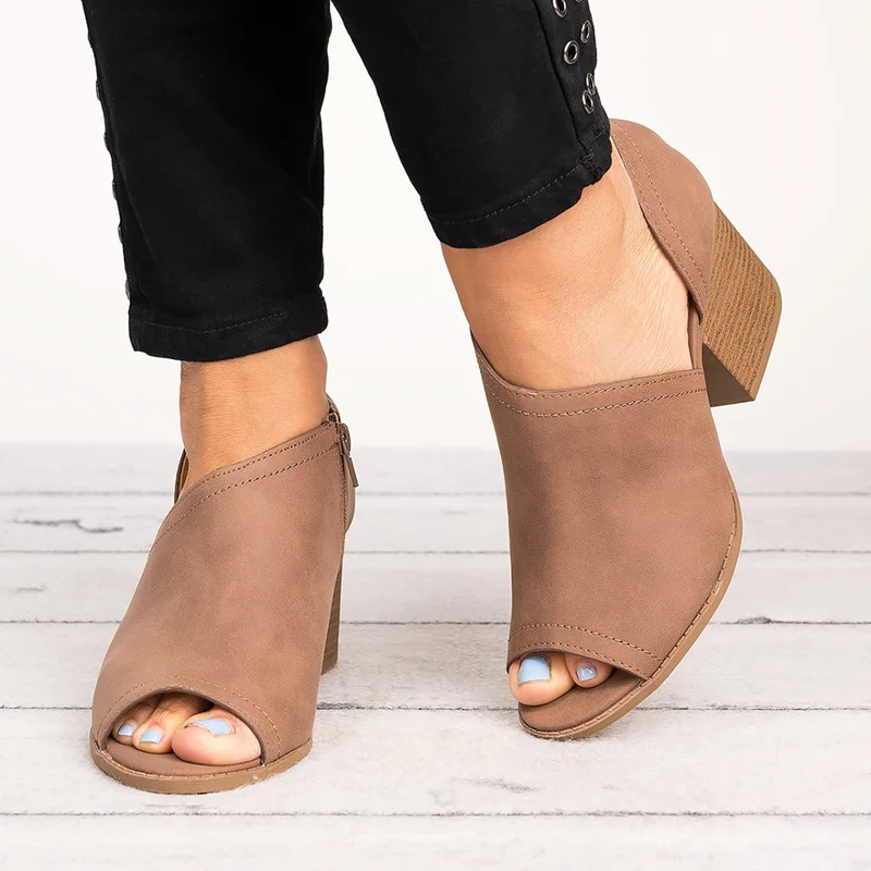 2019 Новое поступление туфли с открытым носком в европейском и американском стиле