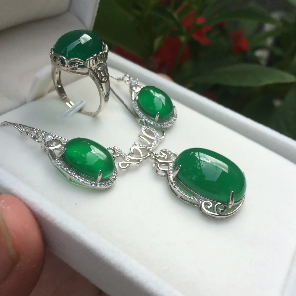 Ожерелье с подвеской в виде капель воды натуральный ледяной цвет три набора