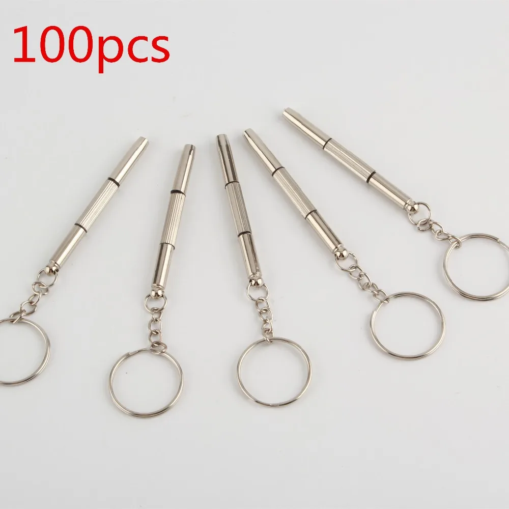 

100pcs watch glasses repair multifunction mini screwdriver 3 in 1 slotted phillips hex head glasses accessories hardware tool