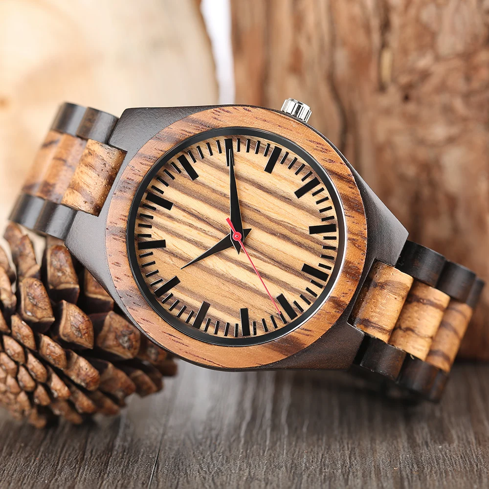 Fashion Wrist Watch Bamboo Handmade Men Women Analog Bangle Quartz Watches Full Wooden Band Strap Fold Clasp Creative Gift | Наручные