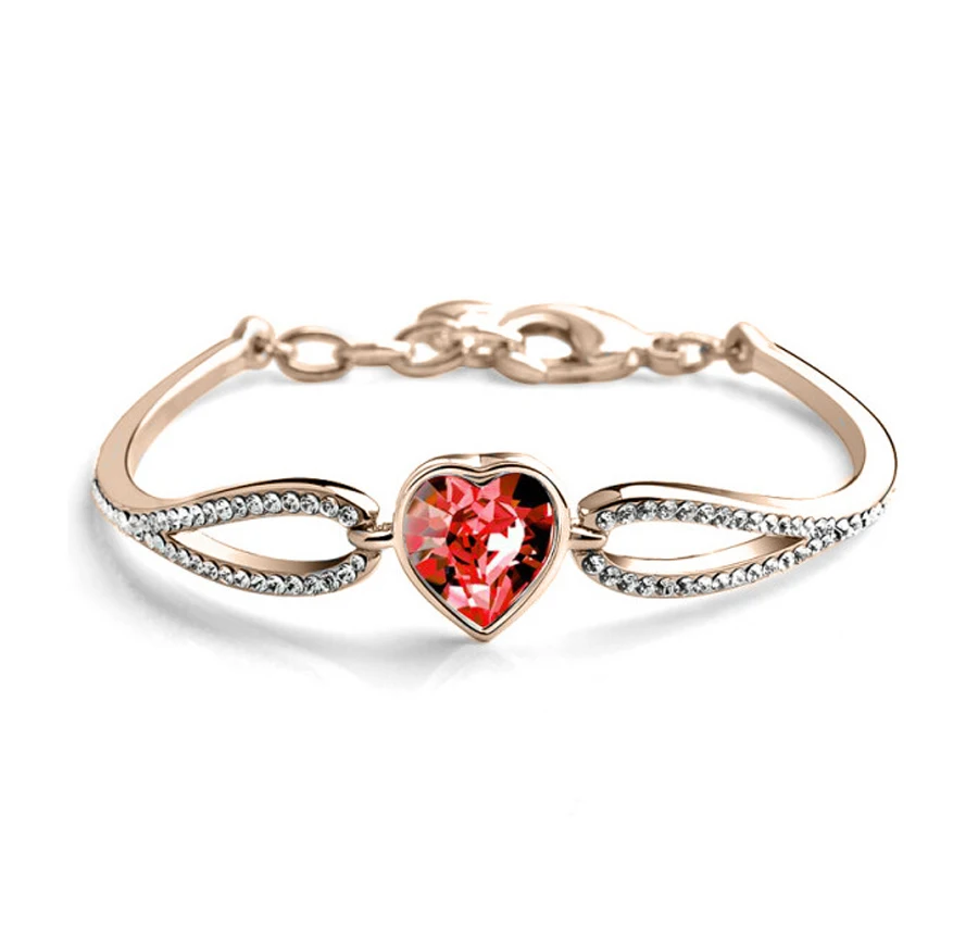 Браслет с кристаллами в виде сердца 1430|jewelry factory outlet|factory chinajewelry hanging |
