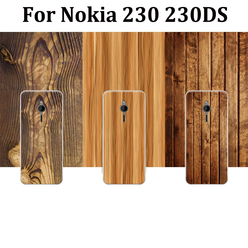 2 8 &quotпод дерево стиль для Nokia 230 230DS чехол Чехлы RM-1172 задняя крышка DS телефона shell |