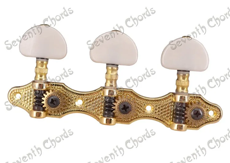 Набор из 2 предметов белая кнопка Золотая струна тюнинг колышки тюнеры машинные