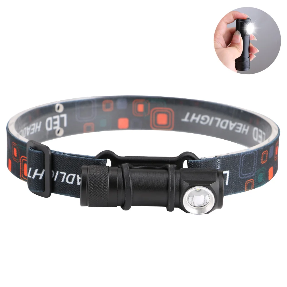XPE LED Headlamp USB Charging Interface Cycling Headlight 3-Mode Dimming Head Torch 2 in 1 Camping Fishing Flashlight | Освещение