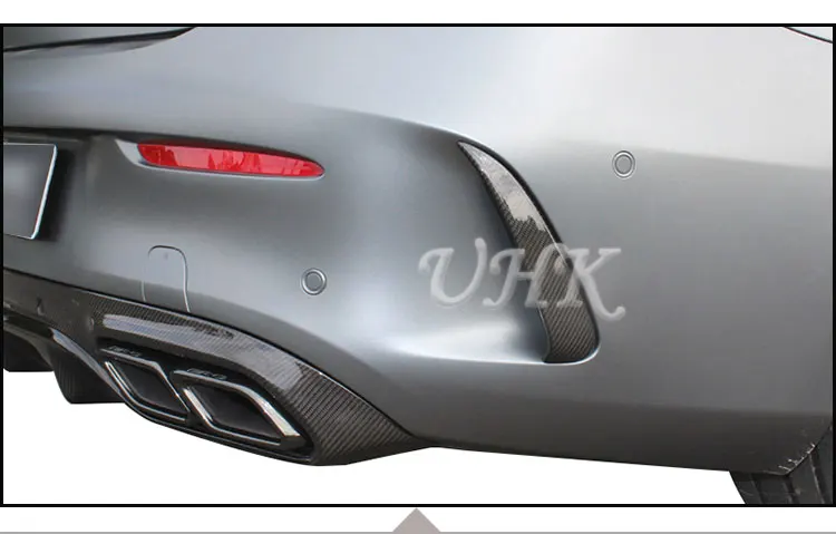 UHK для Mercedes Benz C Class W205 C180 C200 C220 C250 C300 углеродного волокна заднего бампера боковые вентиляционные Canard спойлер линий купе