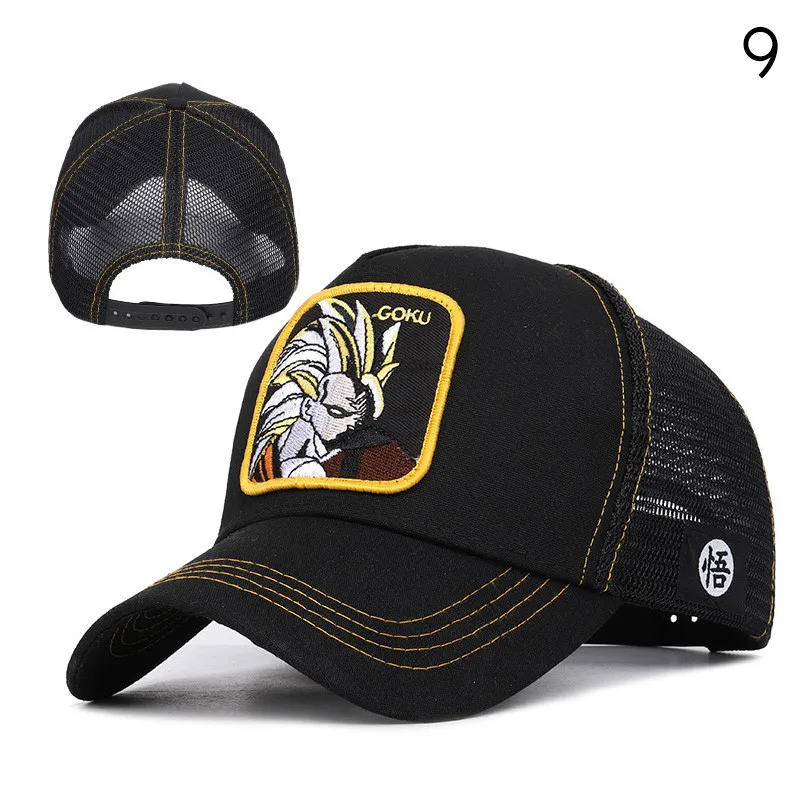 9 Dragon Ball Goku бейсбольная кепка s для мужчин и женщин Snapback Хип-Хоп Кепка летняя Bone gorra hombre Регулируемая Кепка для водителя грузовика сетчатая Кепка для папы CZX7 - Цвет: 9