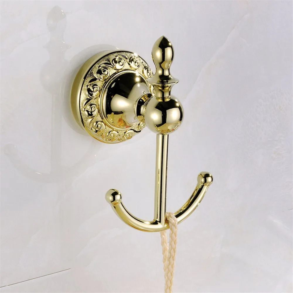 Лейден настенный 4 шт. набор аксессуаров для ванной комнаты Золотой латунный