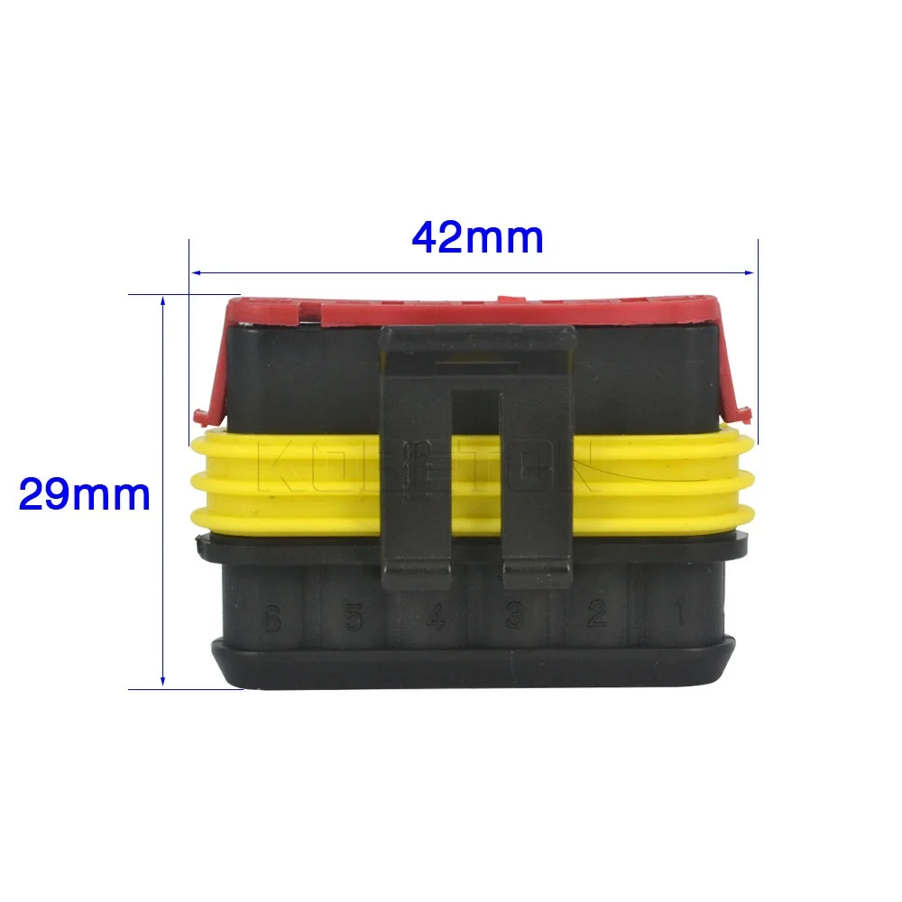 5 компл./лот часть 6 контактный путь герметичный водонепроницаемый электрический