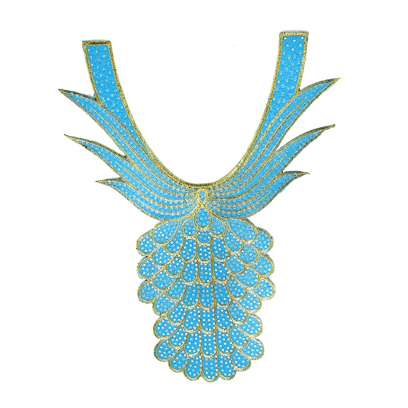 5 шт. бисерные Стразы кружевной воротник аппликация Железо на заплатках Кружева