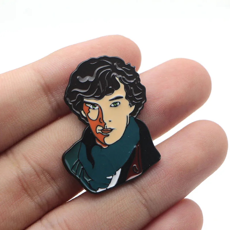 

K22 Benedict Cumberbatch Cool Metal Enamel Pins and Brooches for Women Men Lapel Pin backpack bags Hat badge Gifts 1PCS