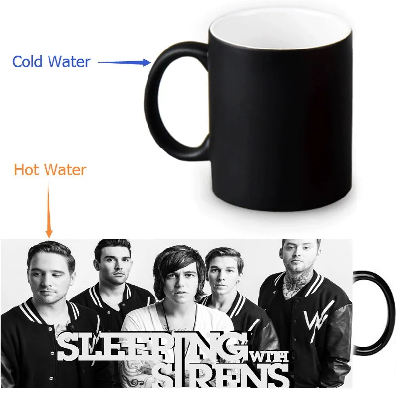 12 унций кружка для сна с сиренями меняющая цвет керамическая чайная чашка