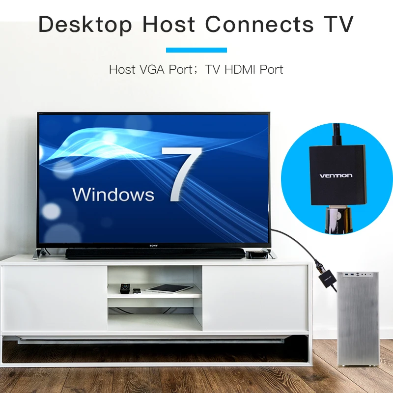 Vention преобразователь из VGA в HDMI кабель адаптер с аудио 1080P для ПК ноутбука к HDTV
