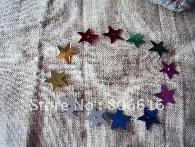 

12MM (200g/lot Mixed Colors) Star Pvc Sequins Spangle Paillette Spinnerbaits Jewelry / Garment Accessory