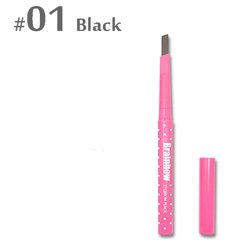 01-Black Карандаш для бровей, долговечный, водостойкий, для макияжа глаз, Косметическая ручка с кистью, Классические инструменты для бровей, карандаш для бровей, профессиональный - Цвет: 01-Black