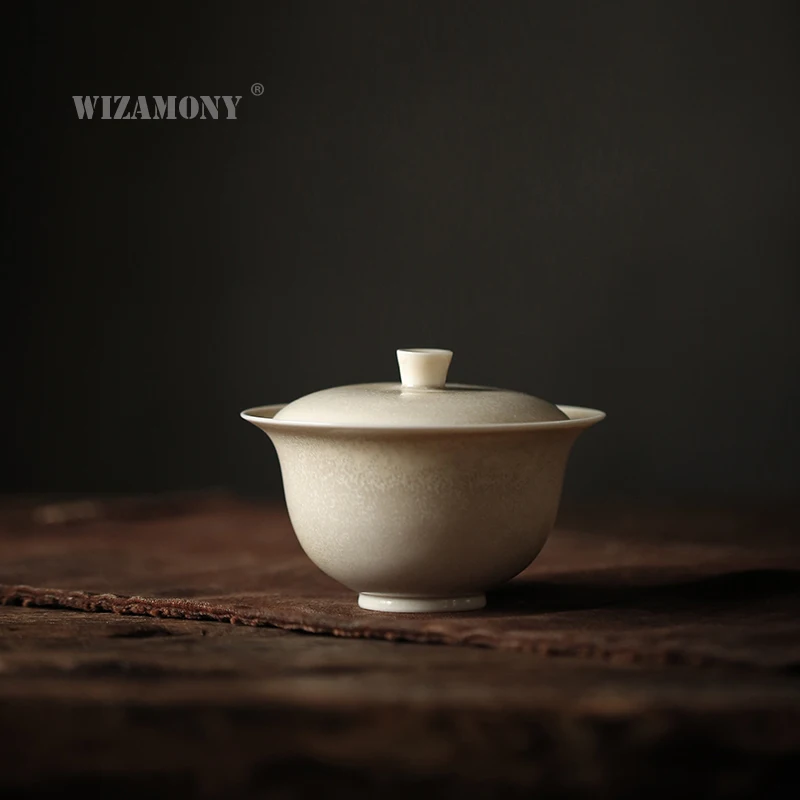 150 мл WIZAMONY новый стиль пепепельно серый Керамический Китайский Kungfu Gaiwan посуда для