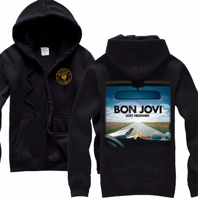 9 видов толстовки с капюшоном на молнии с капюшоном Bon Группа Bon-Jovi rocker зимняя куртка 3D Панк хеви-метал повседневная толстовка XXXL сердце меч