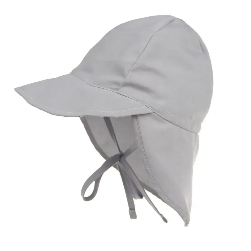 Летняя пляжная шляпа для защиты от солнца малышей однотонная Регулируемая