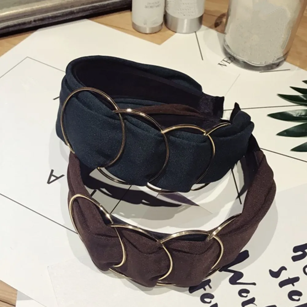 Headbands for Women New Fashion Boutique Hair Band Rings Cross Wide Headwear Hoop Bands Headdress Girls Hairs Accessories Korean| |