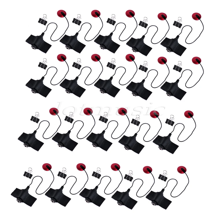 

20Pcs Piezo Transduce Contact Microphone MIC Pickup 1/4' jack with 10'' cord/Cable for Guitar Viola Cello Violin Banjo