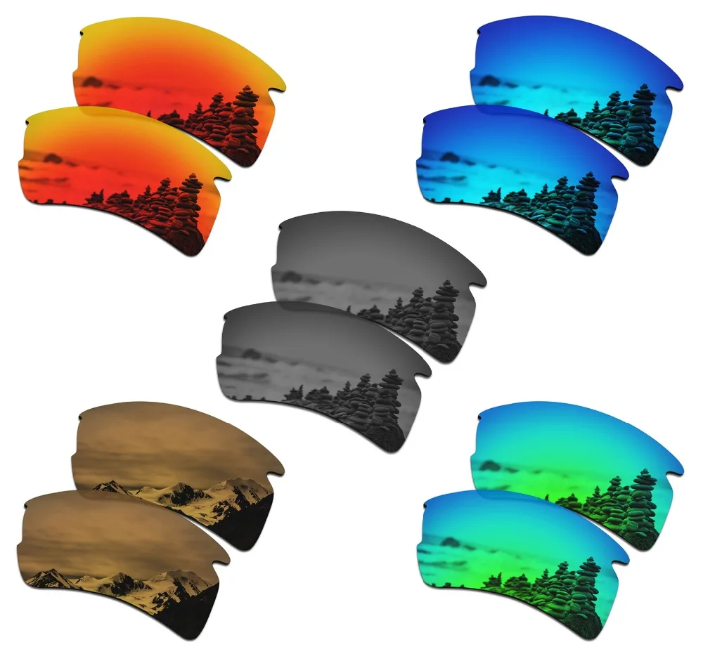5 пар поляризованных солнцезащитных очков SmartVLT Сменные линзы для Oakley Flak 2 0 XL видов
