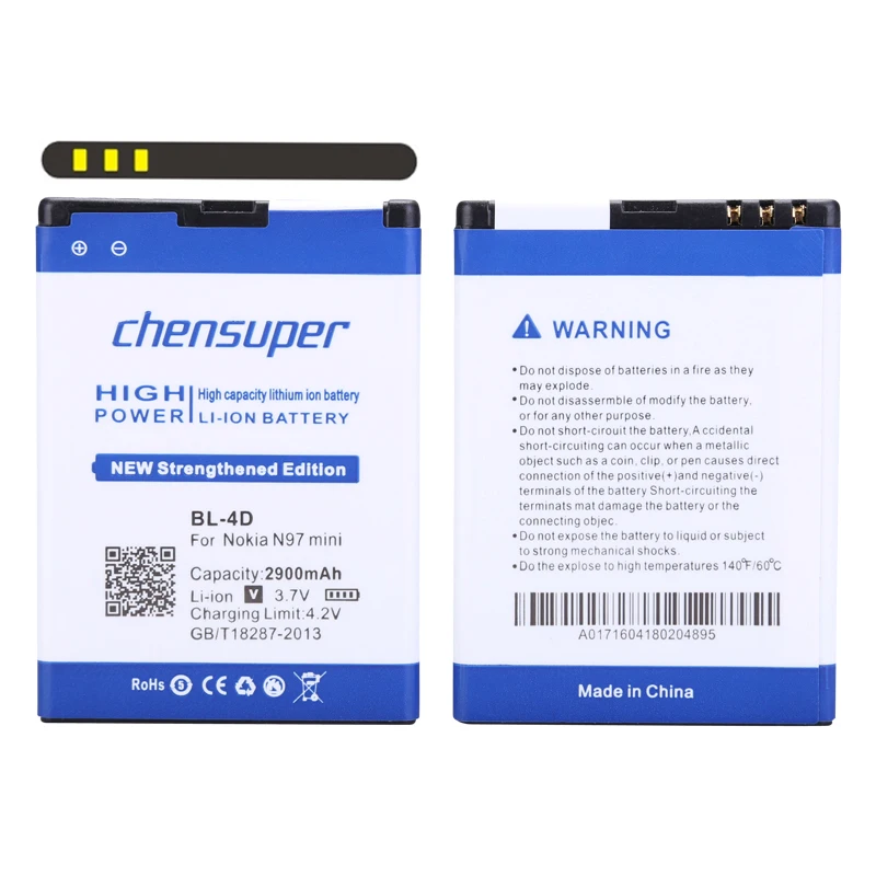 Chensuper 2900mAh BL-4D литий-ионный аккумулятор для телефона Nokia N97 mini N8 E5-00 E5 E7 T7 | Мобильные