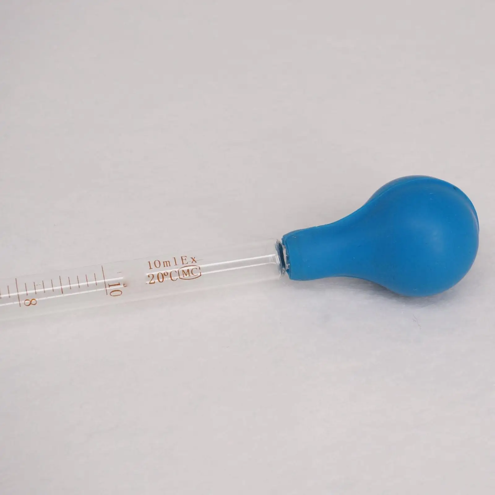 10 мл стеклянная градуированная Пипетка с резиновой лампой лабораторная химия