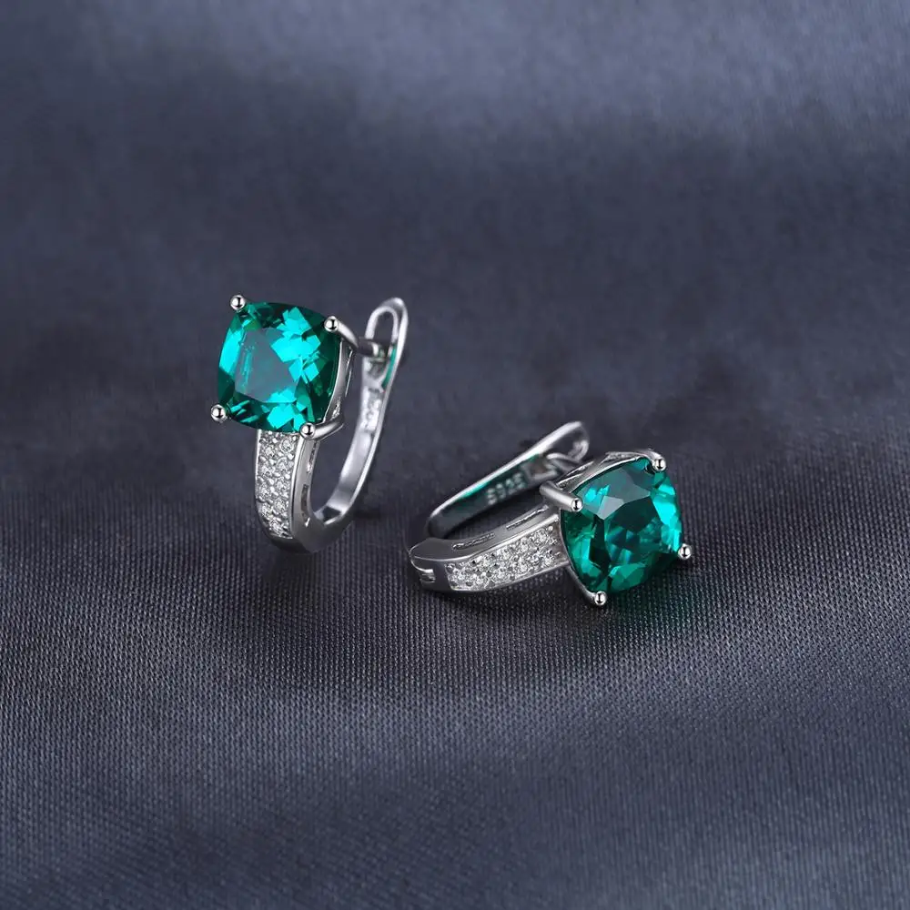 JewelryPalace создан нано изумруд клипсы 925 стерлингового серебра серьги для женщин