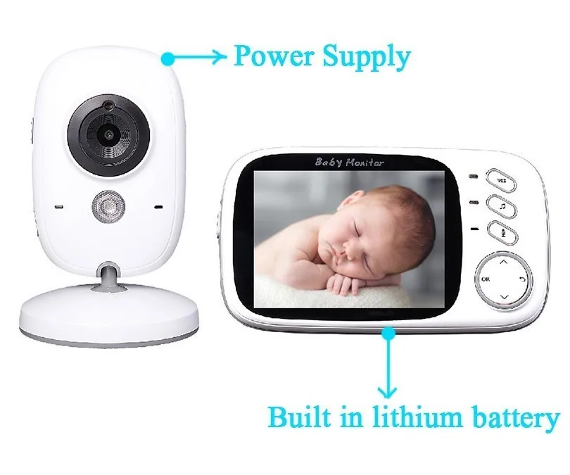 

Wireless Video Color Baby Monitor 3.2inches Lcd 2 Way Audio Talk Night Vision Surveillance Security Camera Sleep Nanny