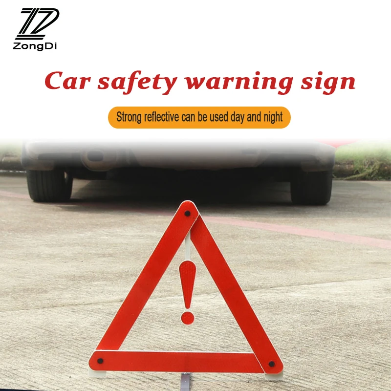 ZD автомобильные наклейки для Renault Megane Duster VW Touran Passat B6 Golf 7 T5 T4 Fiat 500 ReflectiveTriangle