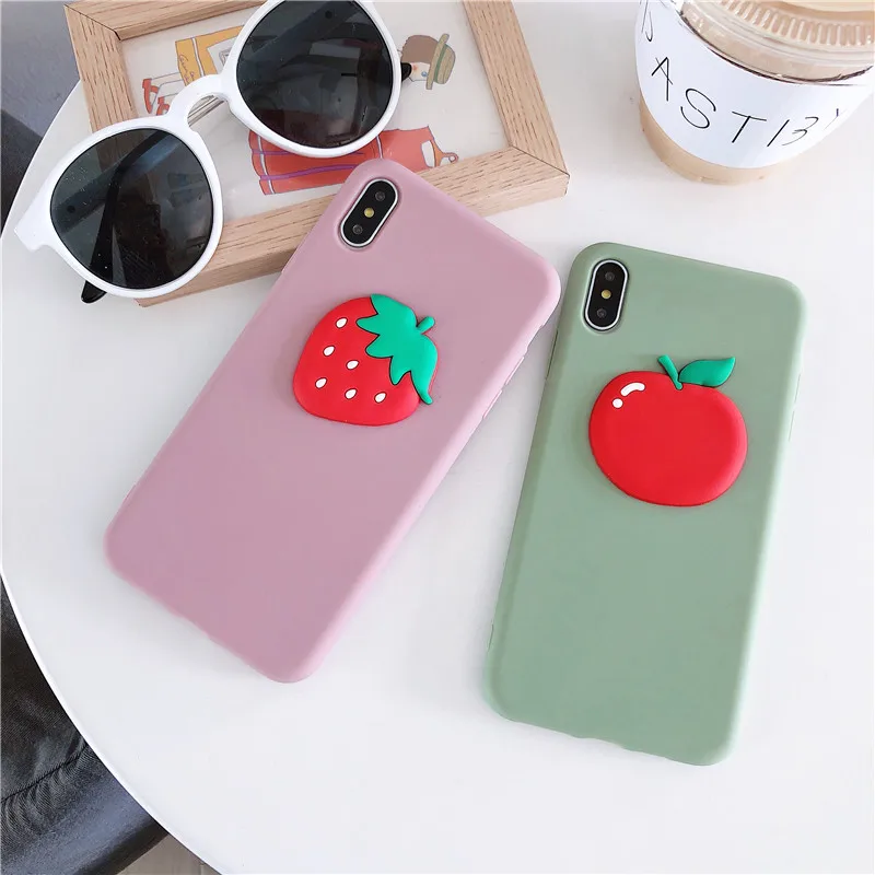 Забавный Милый Летний чехол для телефона с фруктовым клубничным узором iphone 6 S 7 8