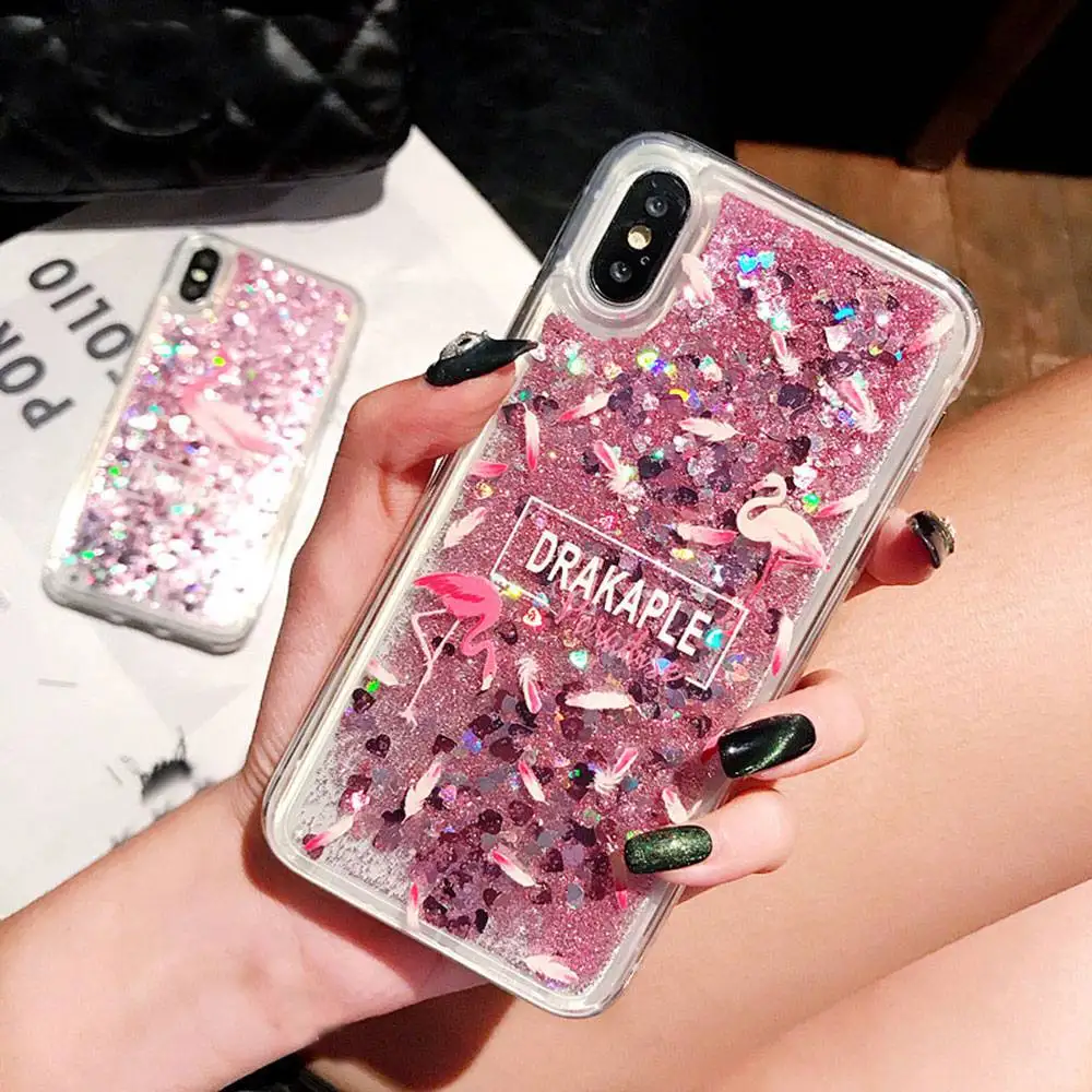KISSCASE Luxury Bling Glitter Case For iPhone XS MAX XR X 7 8 Liquid Silicone 6 6s Plus Phone Back Cover Cases |